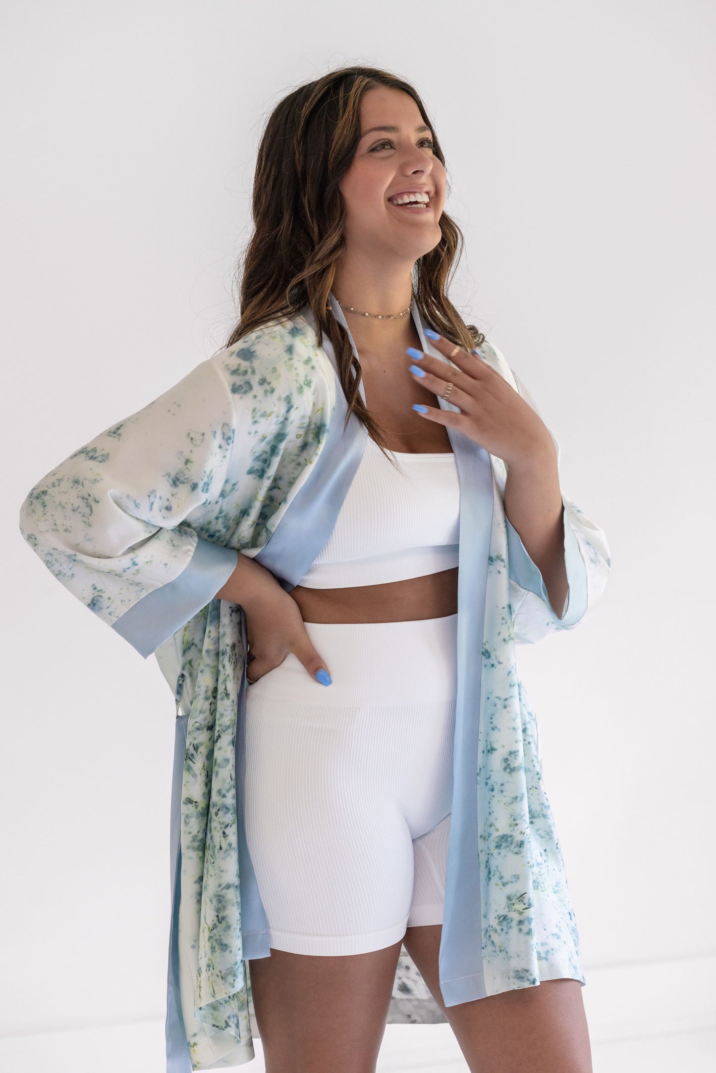 Blue Carnation Robe