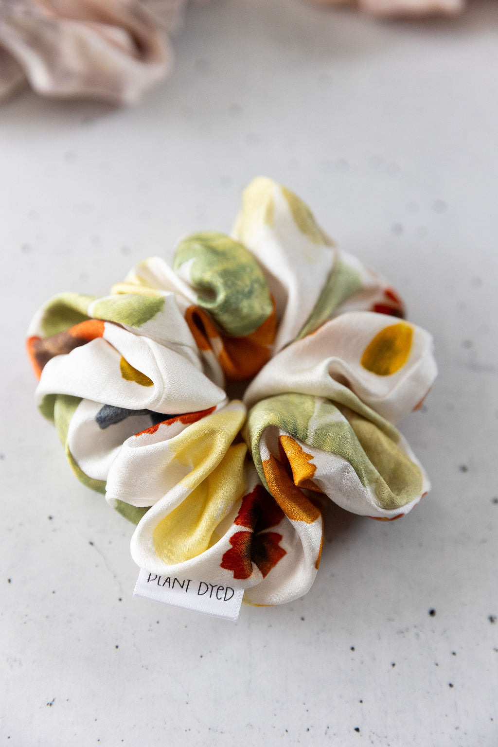 Flower Dyed Scrunchie