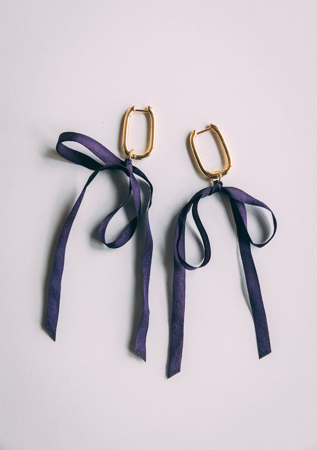 Logwood - Silk Ribbon Earrings