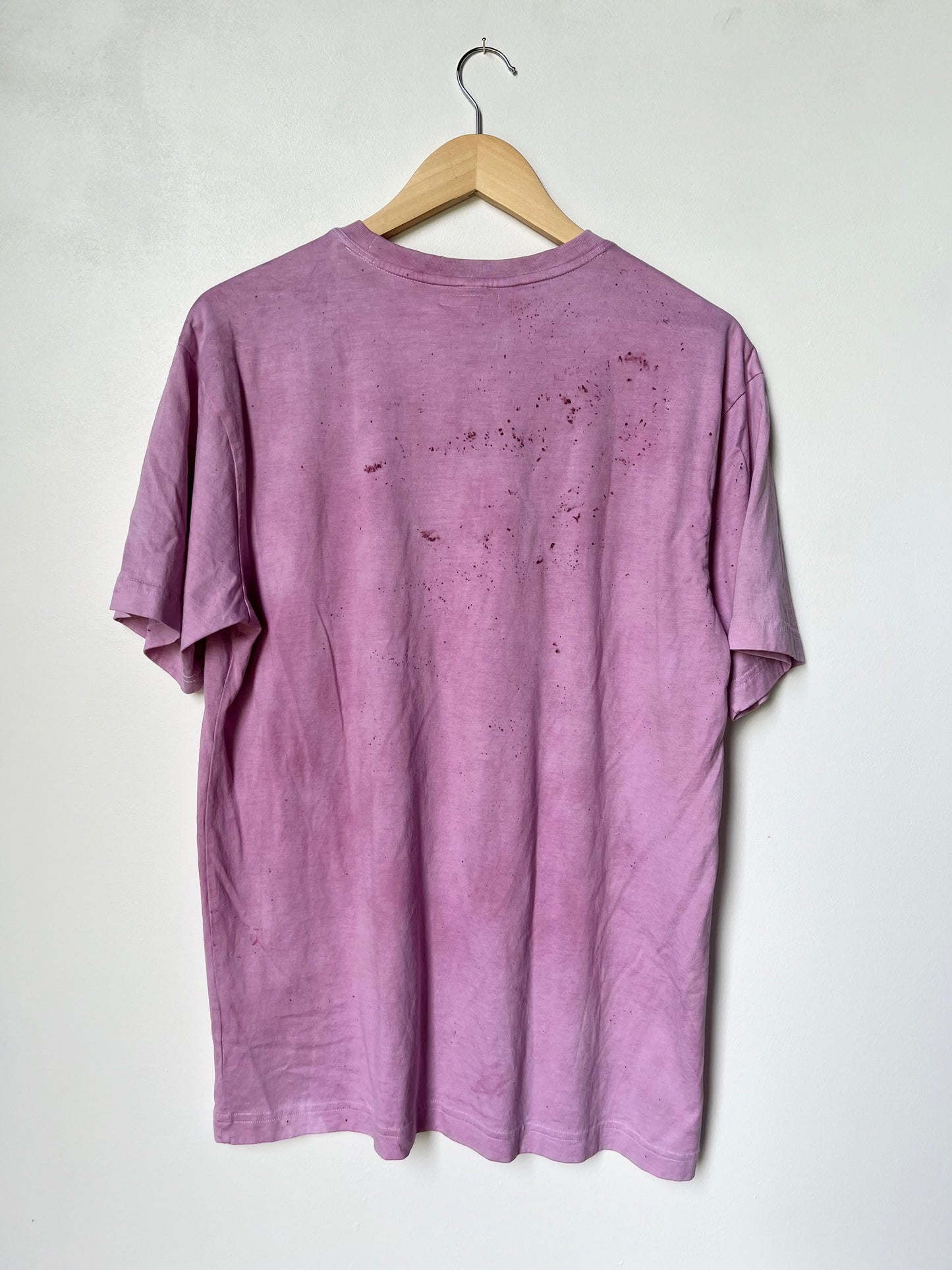 Lac Dyed Floral Checker Tee - Large