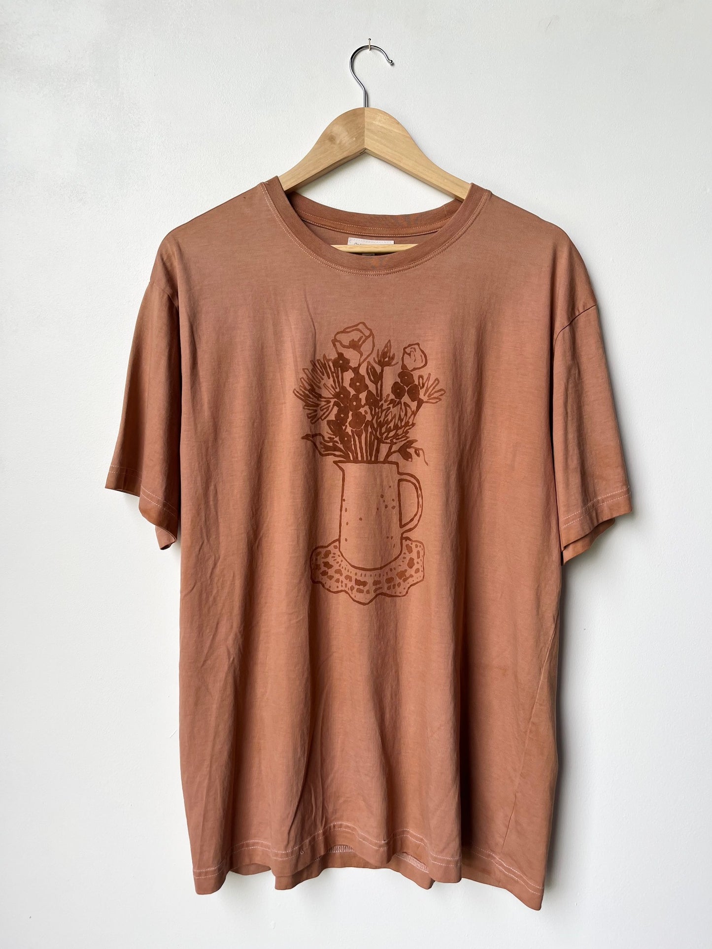 Cutch Dyed Floral Vase Tee - 2XL