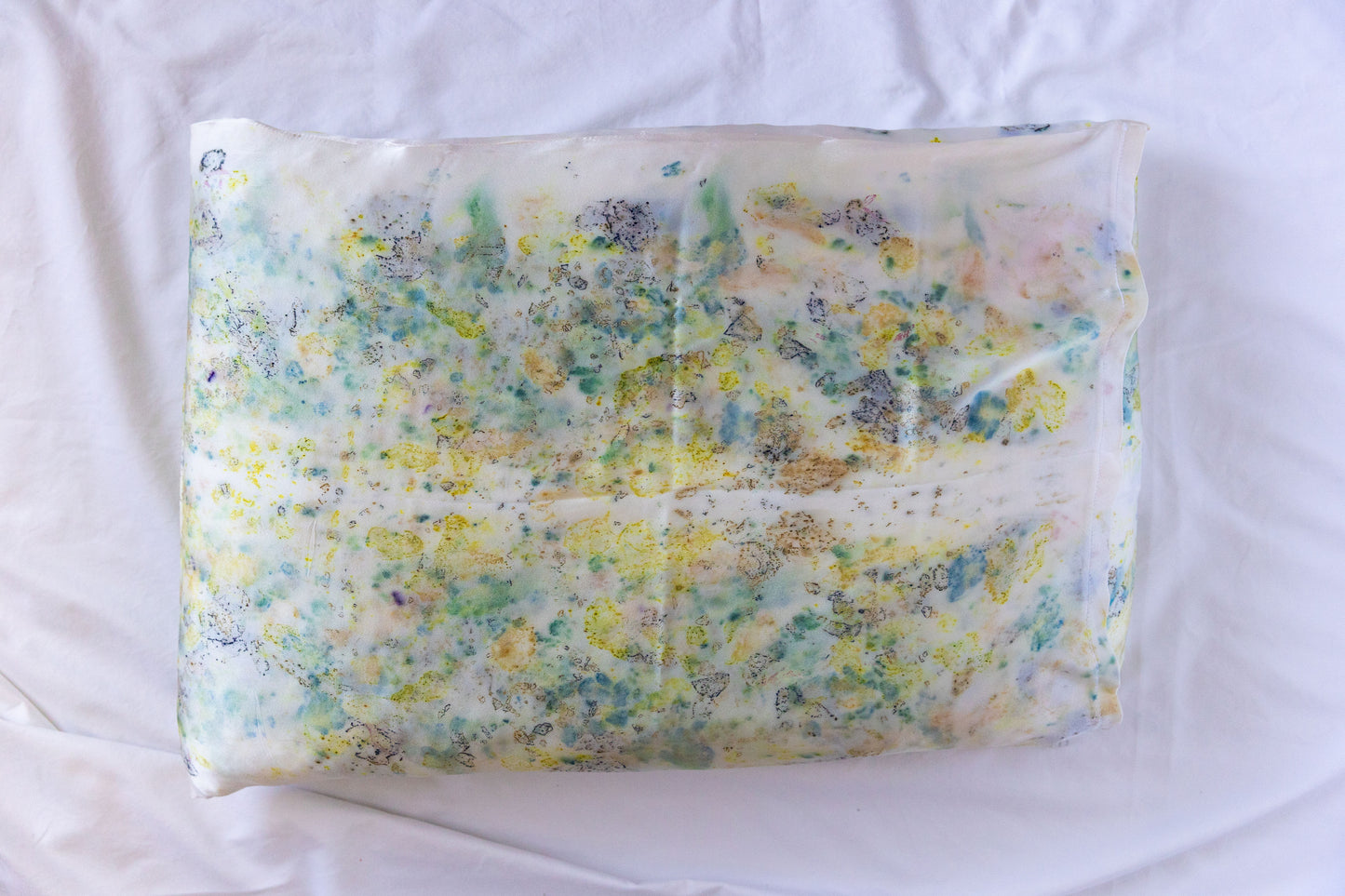 Plant-Dyed Silk Pillowcase - Rose Petals
