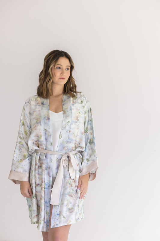 Rose and Hibiscus Robe