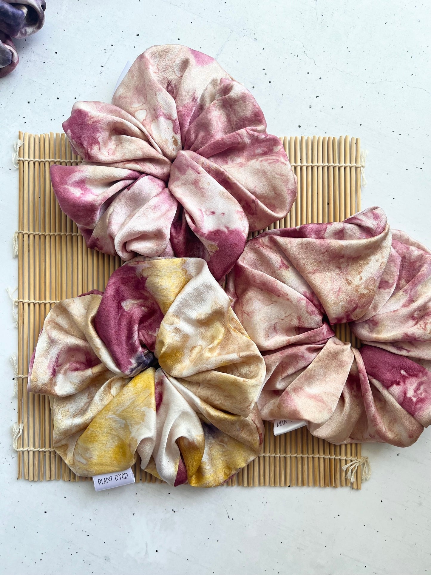 Ice Dyed Silk Scrunchie - Jumbo