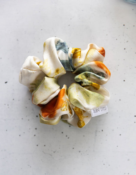 Cosmos + Coreopsis Dyed Scrunchie