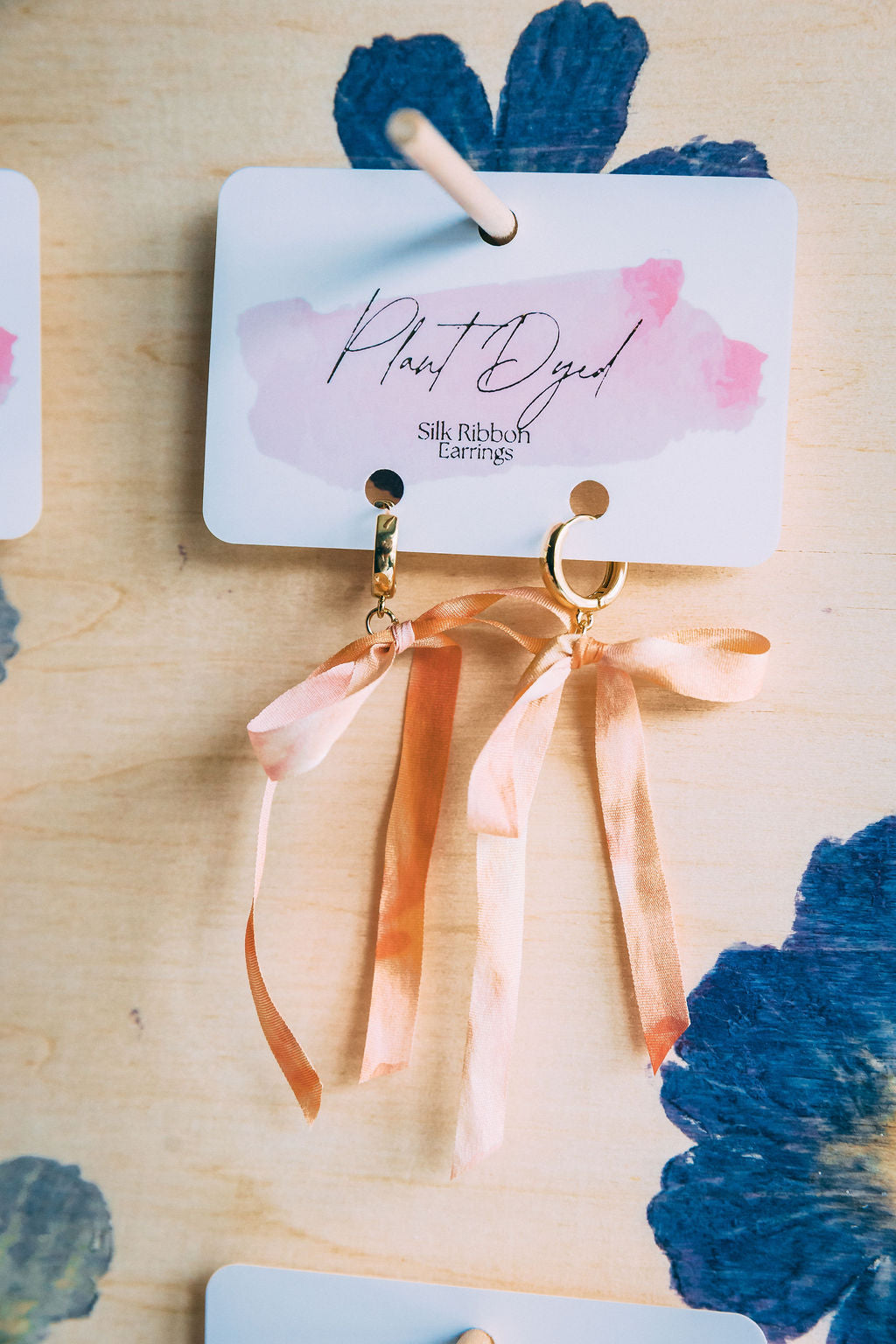 Madder - Silk Ribbon Earrings