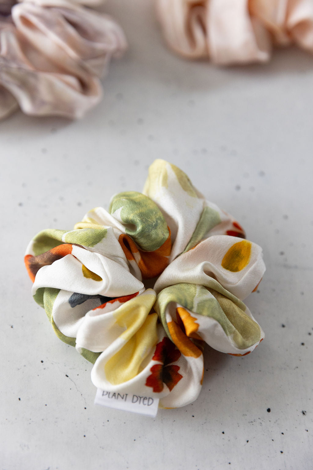 Flower Dyed Scrunchie