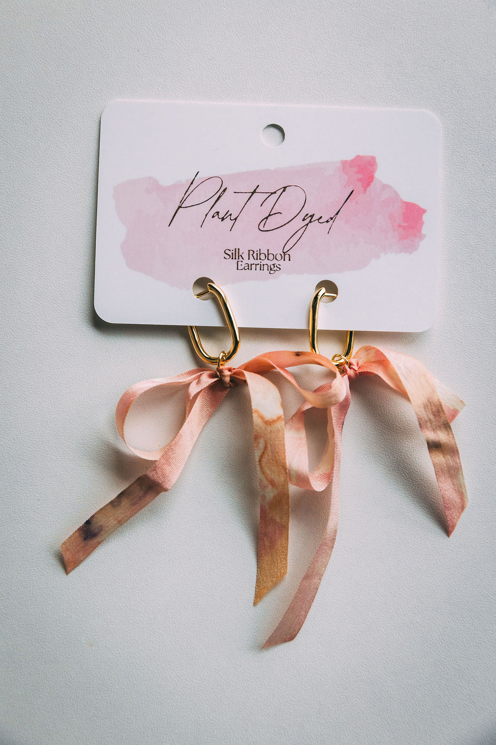 Madder + Eastern Brazilwood - Silk Ribbon Earrings